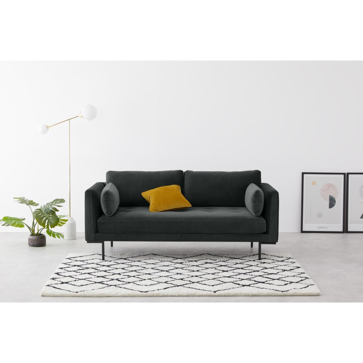 Harlow, Large 2 Seater Sofa, Mourne Grey Velvet – image 4