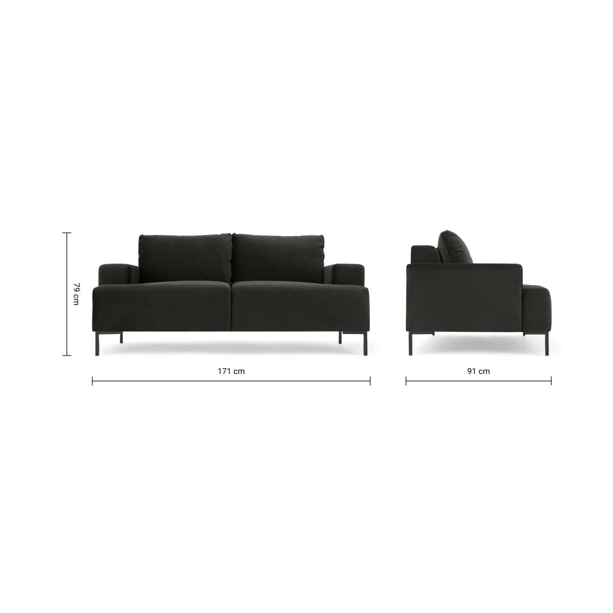 Frederik 2 Seater Sofa, Mourne Grey Velvet – image 9