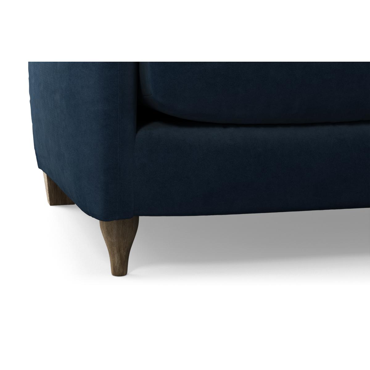Sofia 2 Seater Sofa, Navy Blue Recycled Velvet with Light Wood Legs – image 7