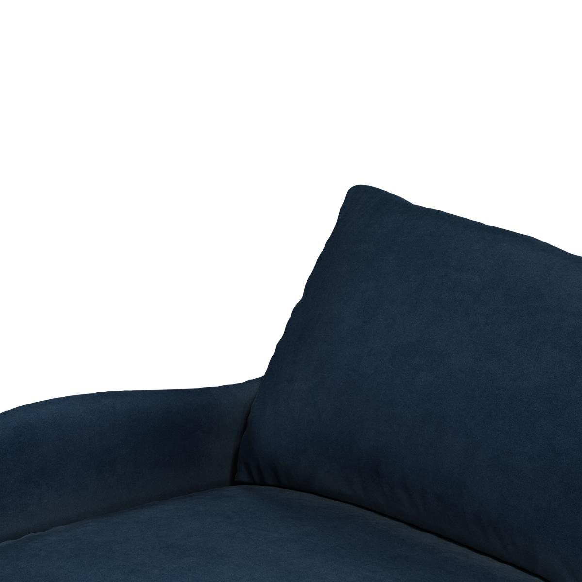 Sofia 2 Seater Sofa, Navy Blue Recycled Velvet with Light Wood Legs – image 9