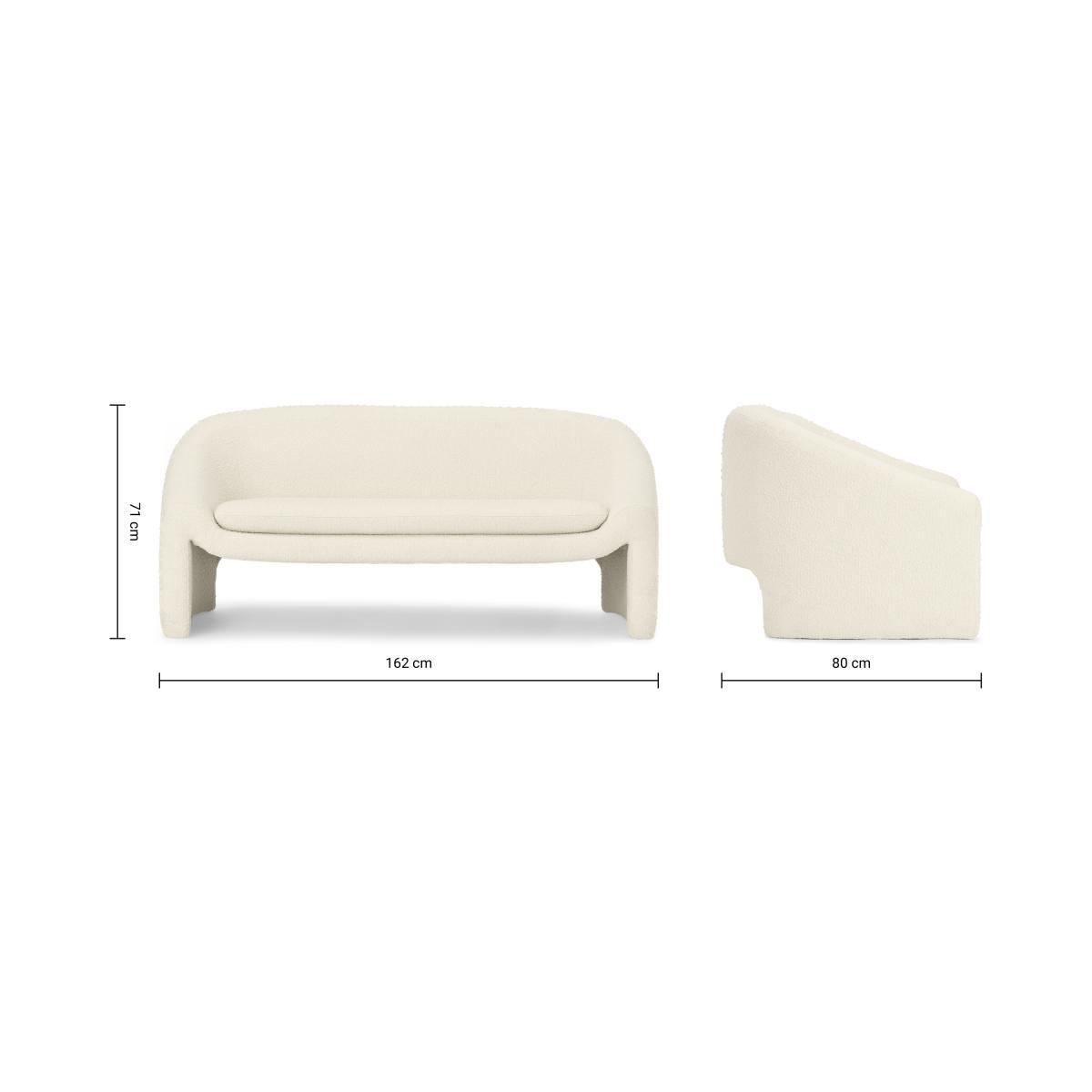 Shona 2 Seater Sofa, Whitewash Boucle – image 9