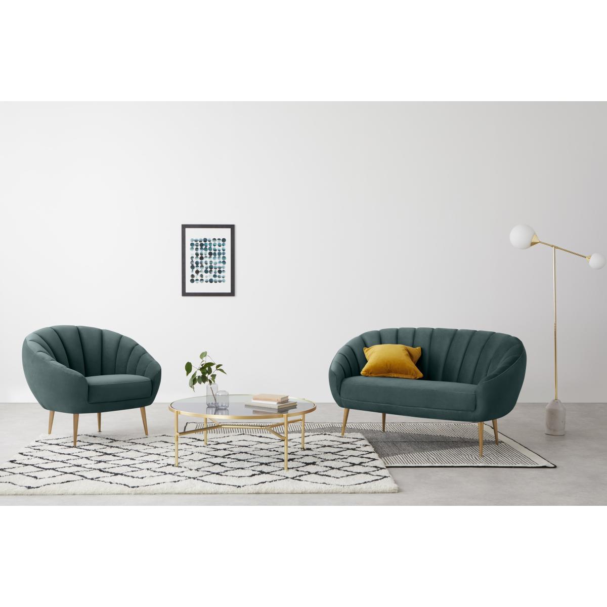 Primrose 2 Seater Sofa, Marine Green Velvet – image 3