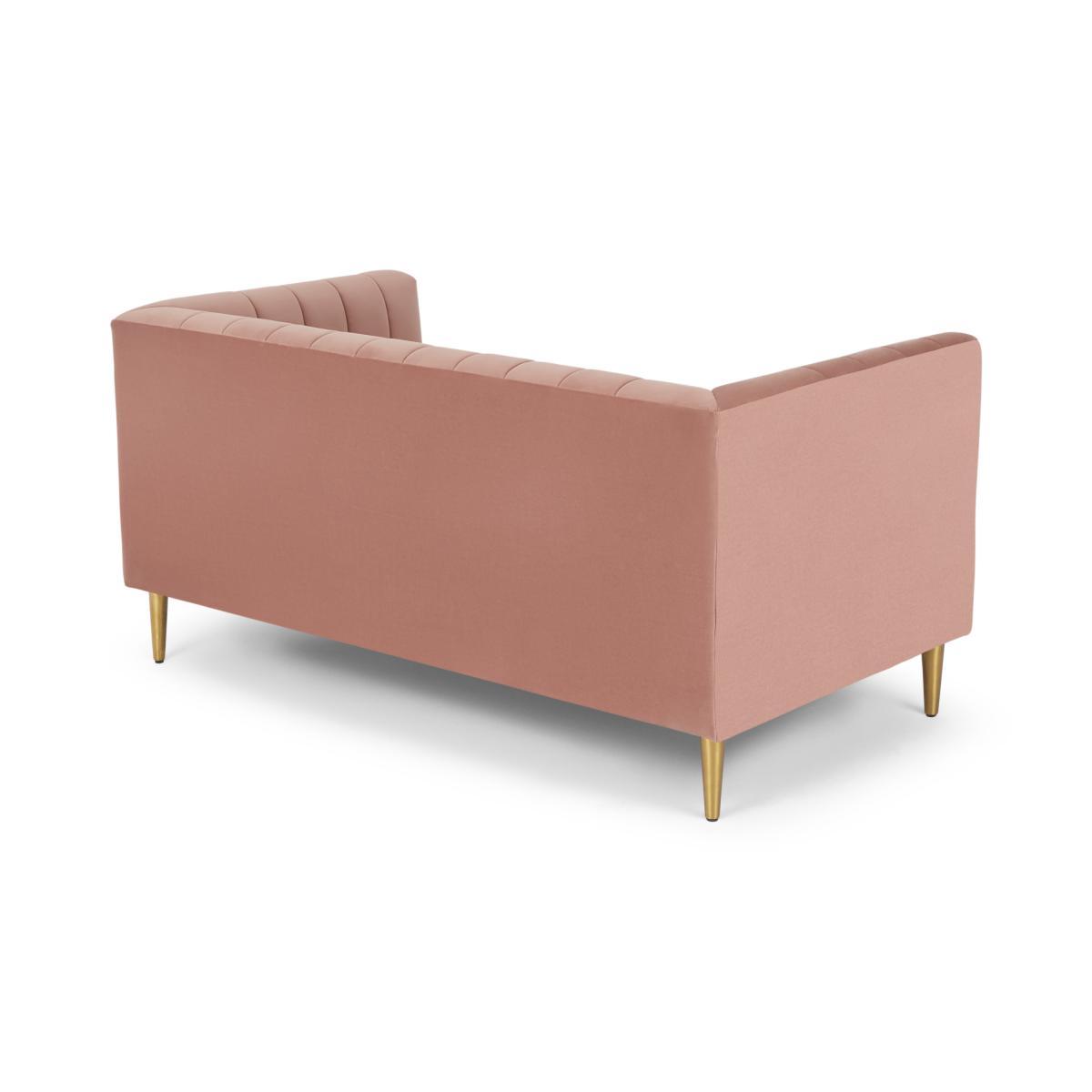 Amicie 2 Seater Sofa, Blush Pink Velvet – image 6