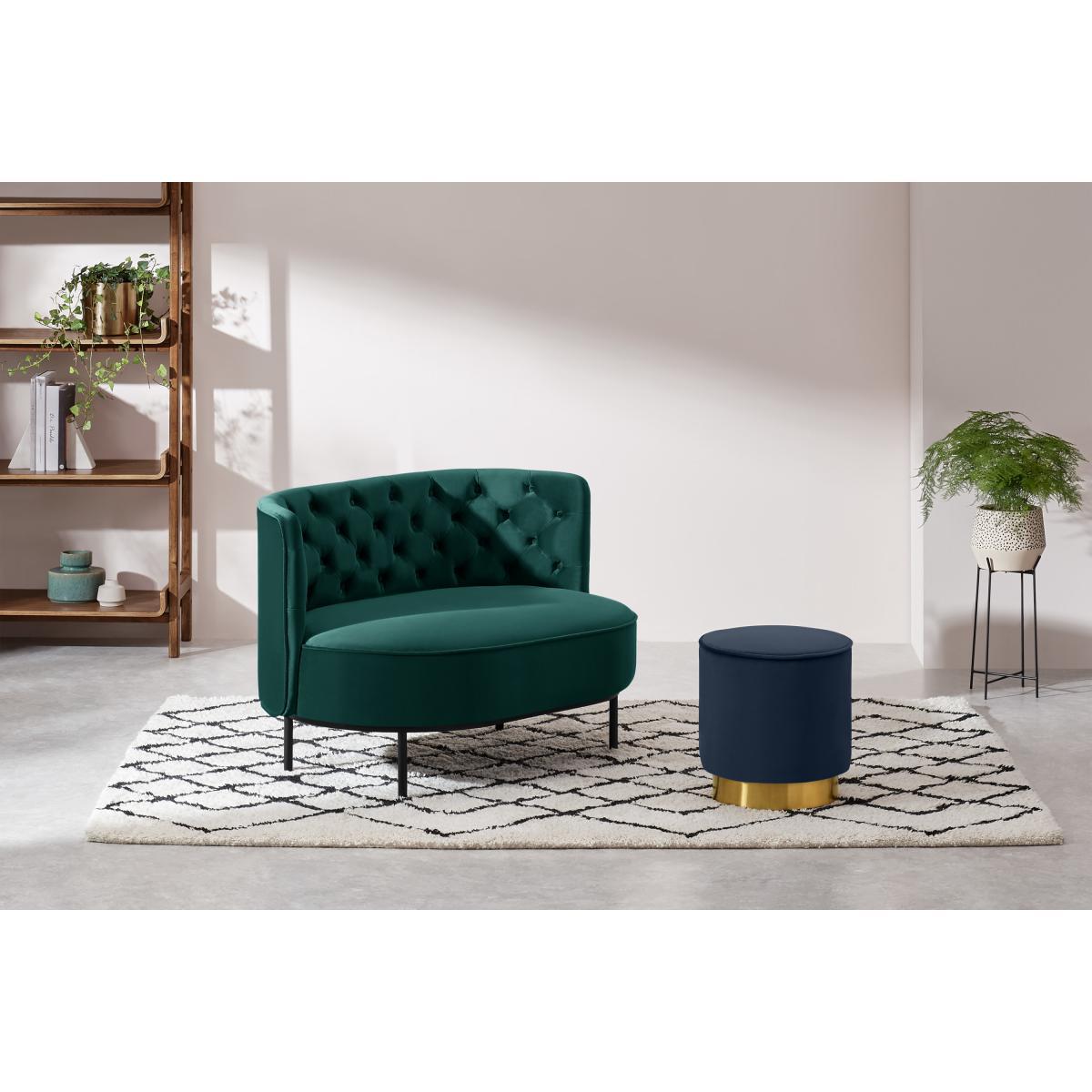 Ethel Loveseat, Seafoam Blue Velvet – image 4