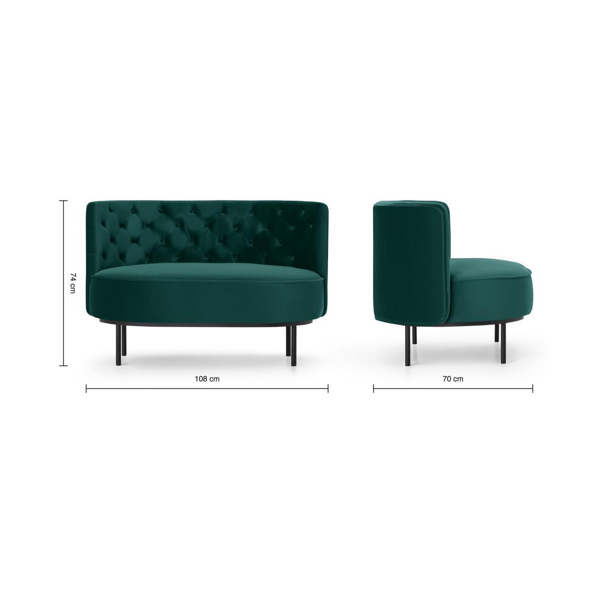 Ethel Loveseat, Seafoam Blue Velvet – image 9