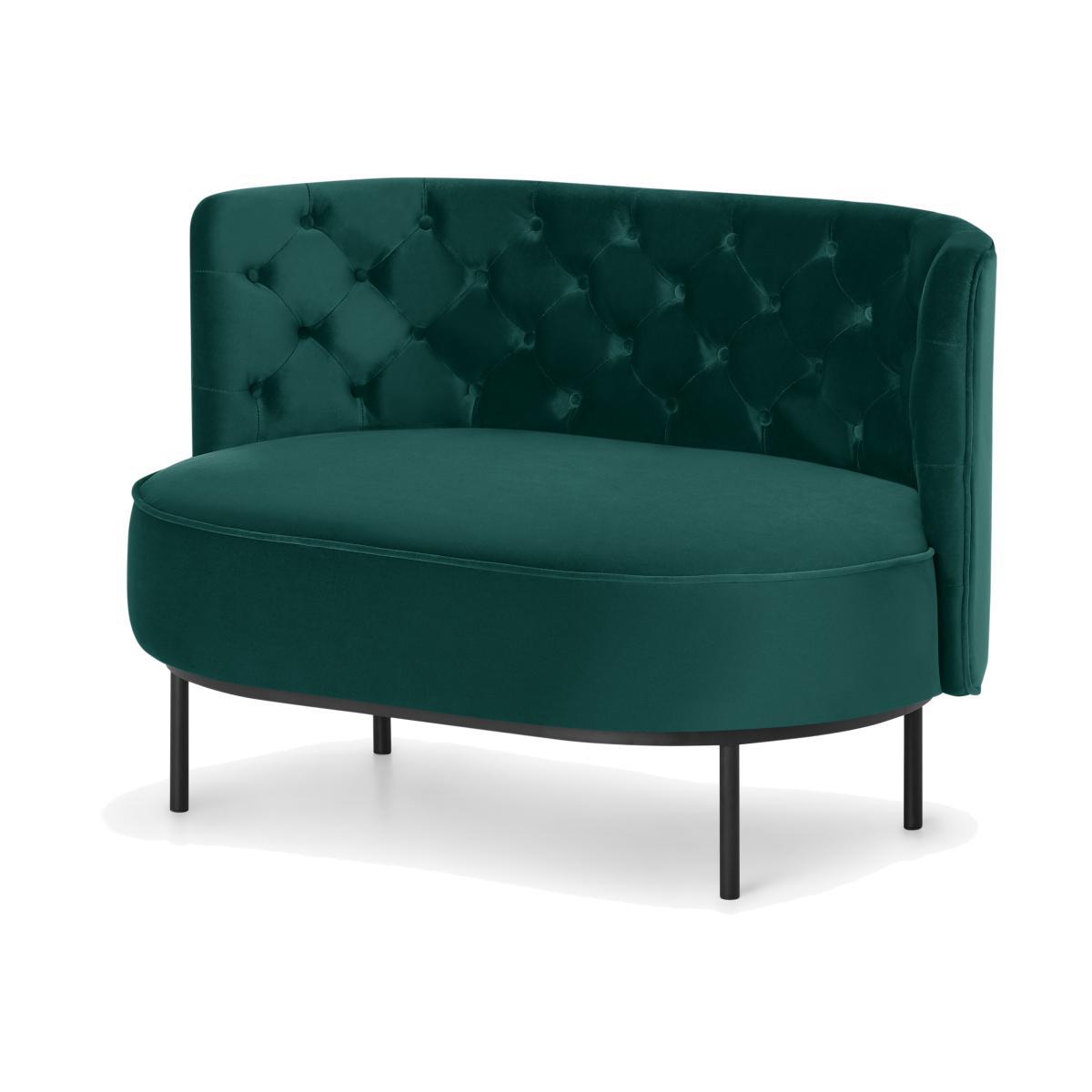 Ethel Loveseat, Seafoam Blue Velvet – image 1