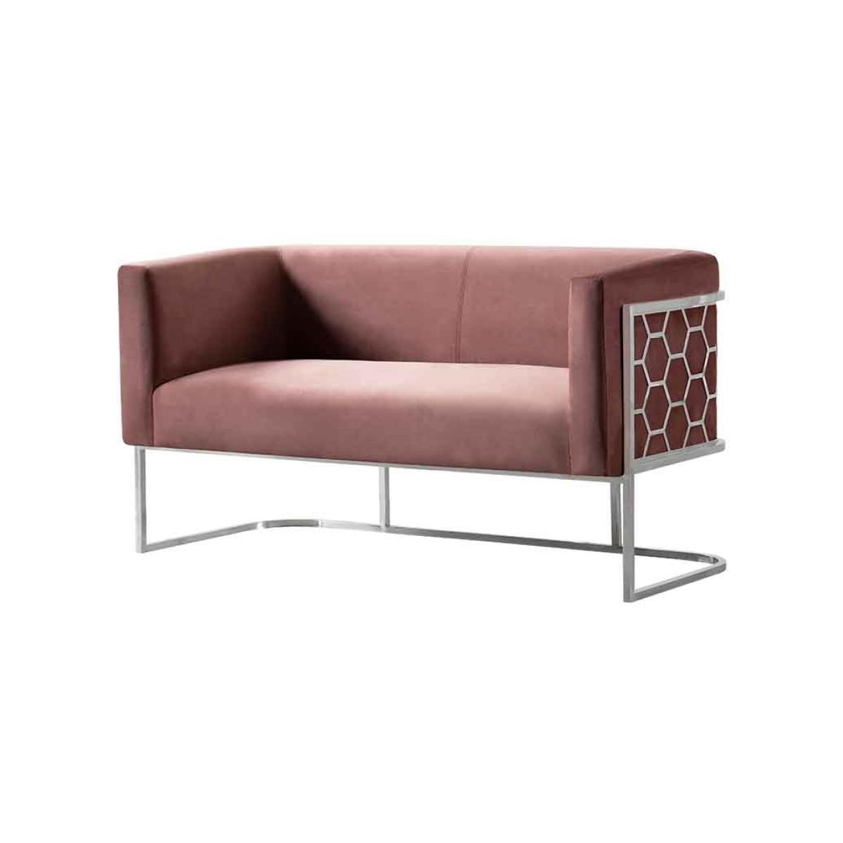 Alveare Two Seat Sofa -Silver - Blush Pink – image 4