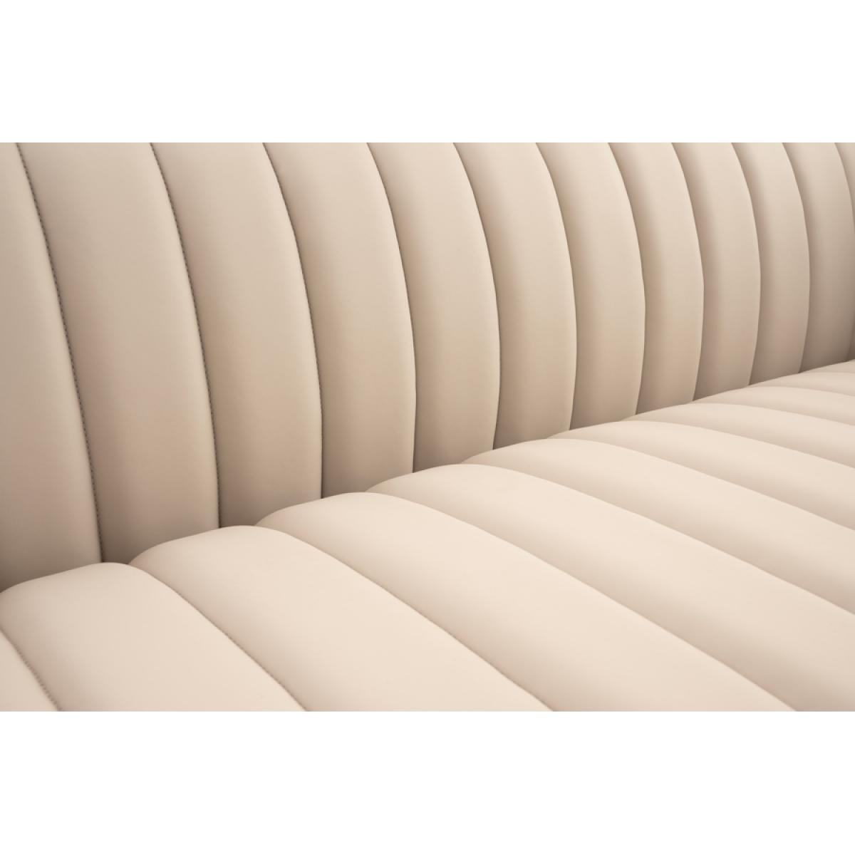 Metz Two Seat Sofa – Light Taupe Faux leather – image 3