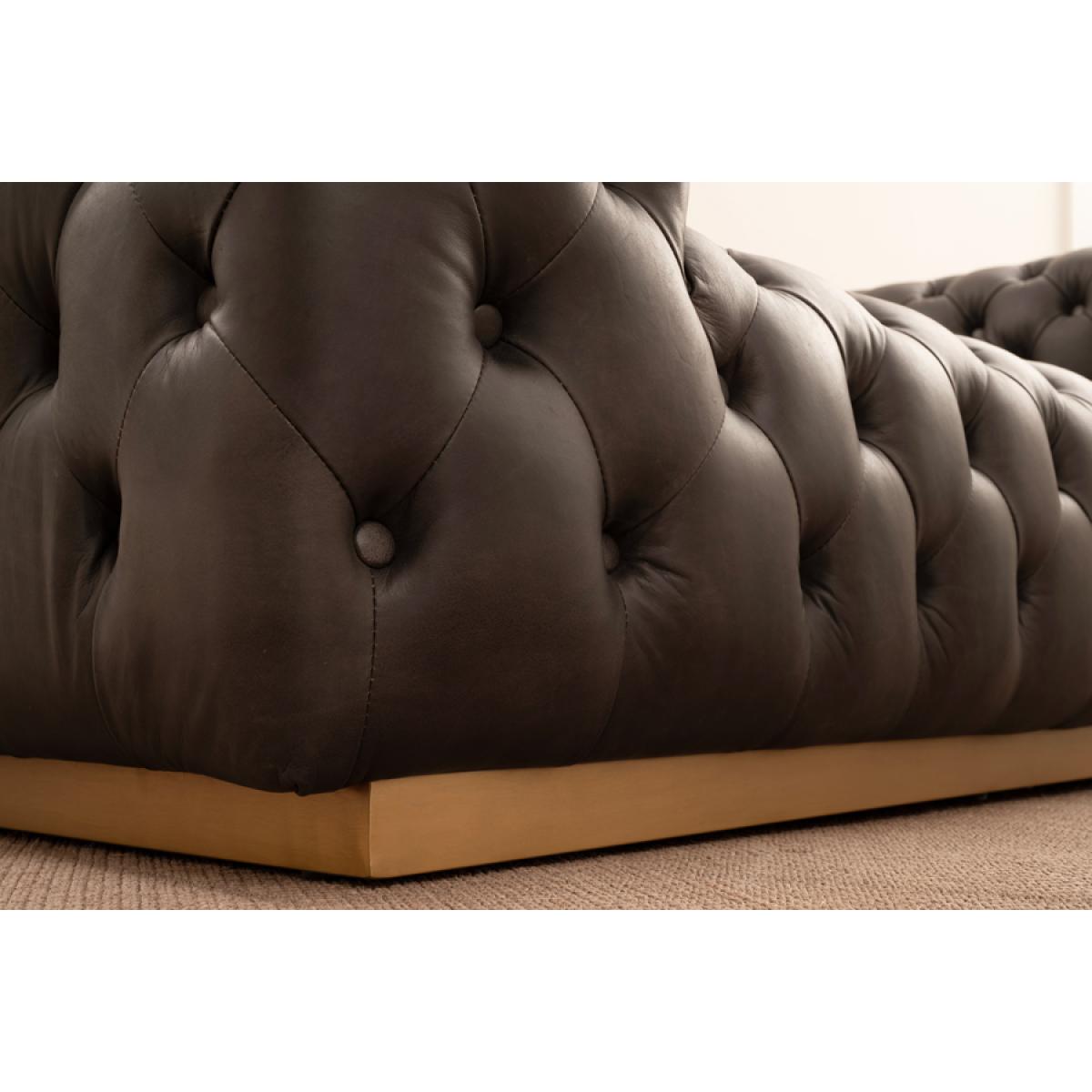 Frankfurt Two Seat Sofa – Ebony Leather – image 4