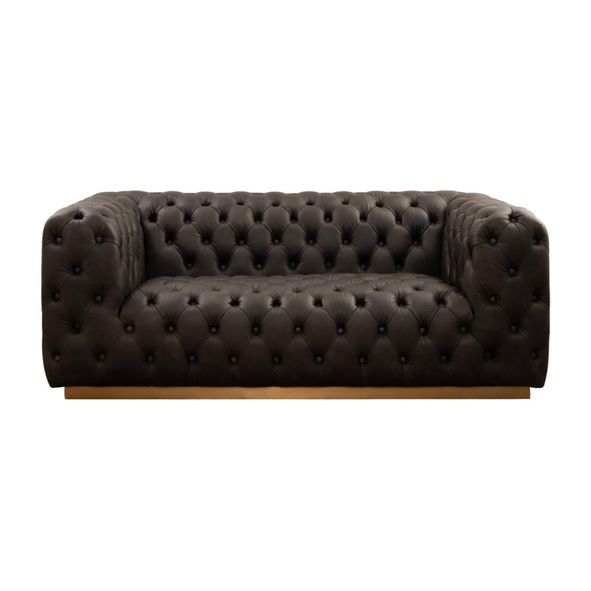 Frankfurt Two Seat Sofa – Ebony Leather – image 1