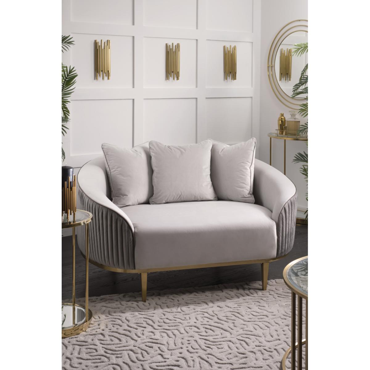 Ella Loveseat Grey Trio Tone – image 2