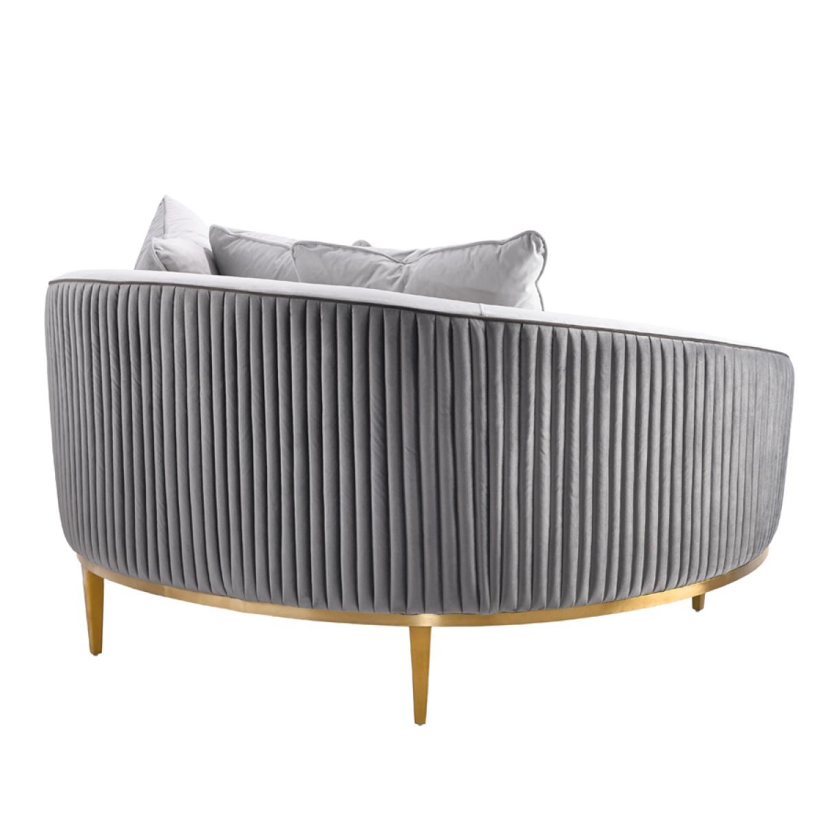 Ella Loveseat Grey Trio Tone – image 3