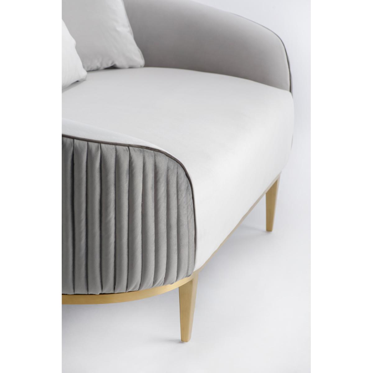 Ella Loveseat Grey Trio Tone – image 5