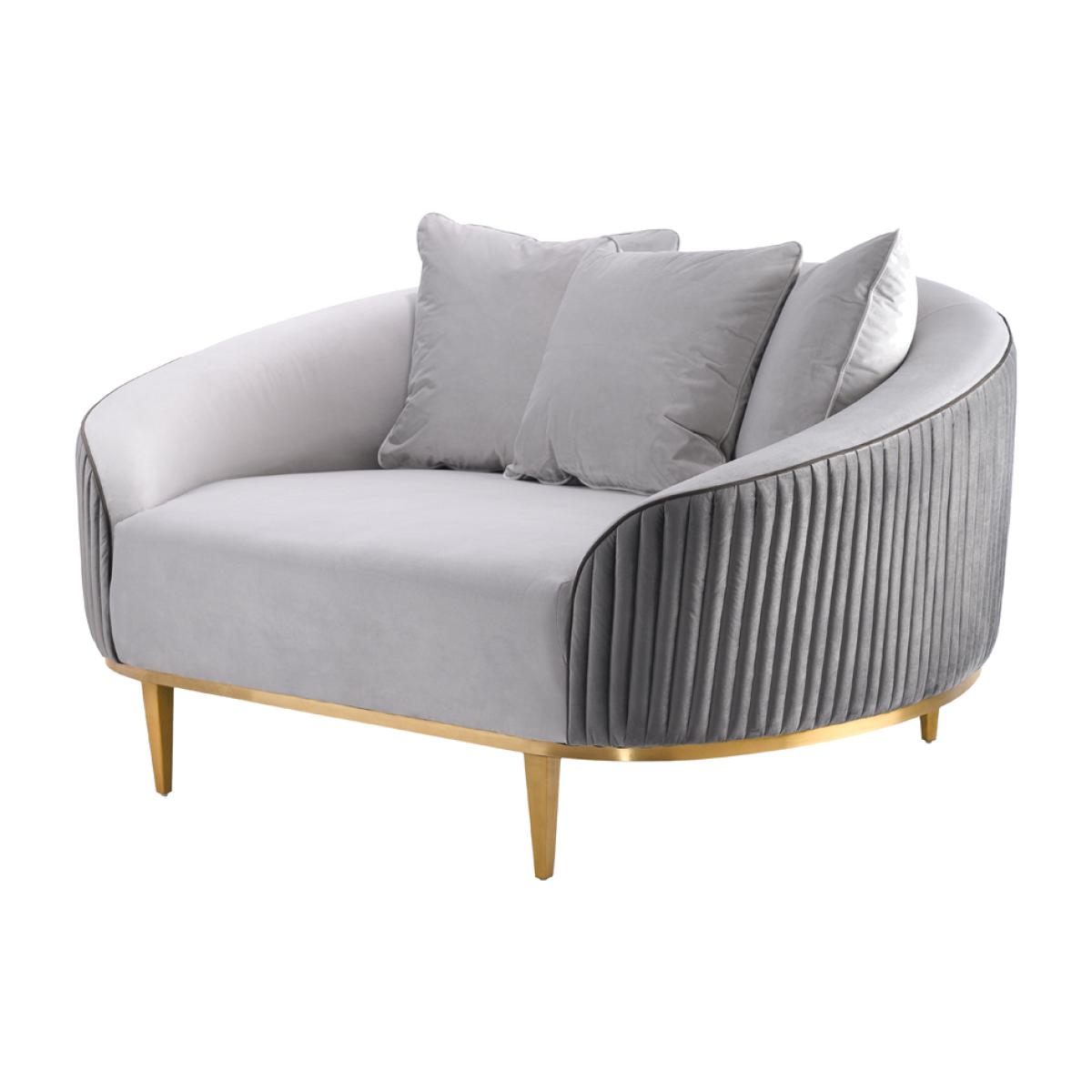 Ella Loveseat Grey Trio Tone – image 1