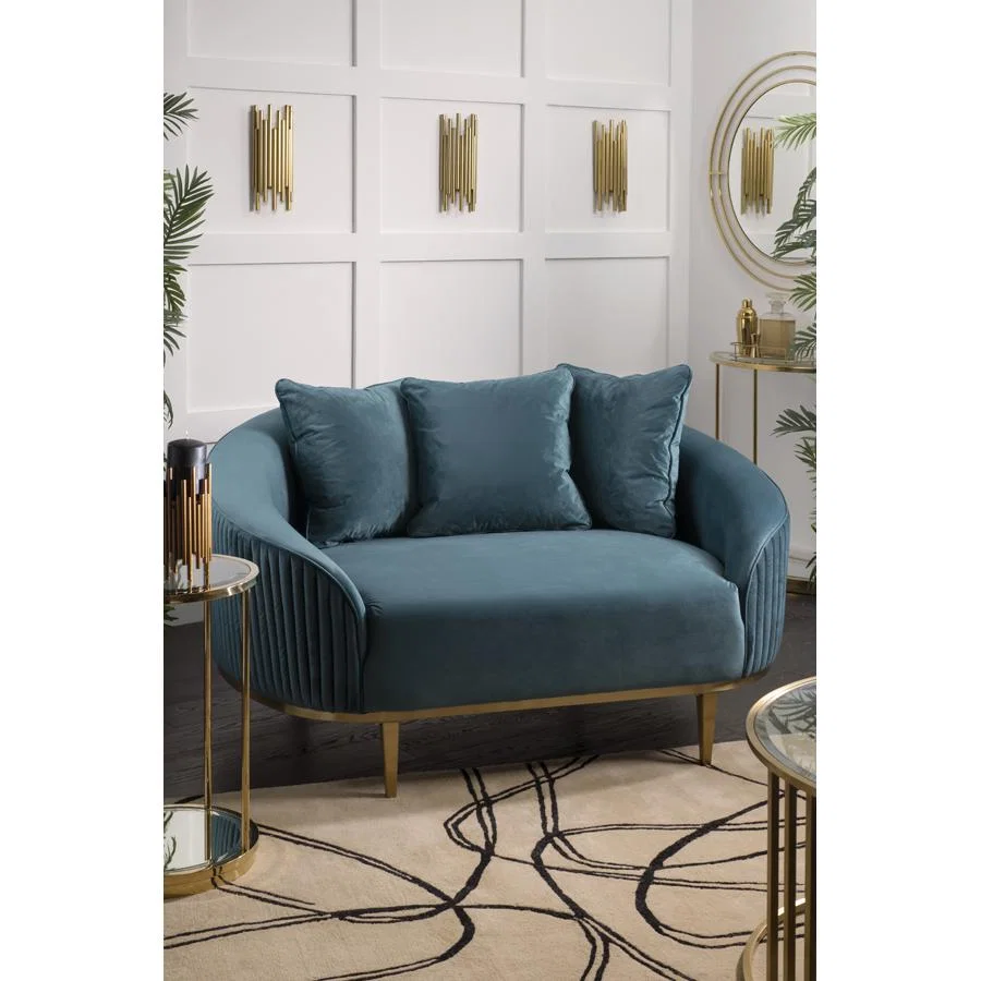 Ella Loveseat Peacock – image 2