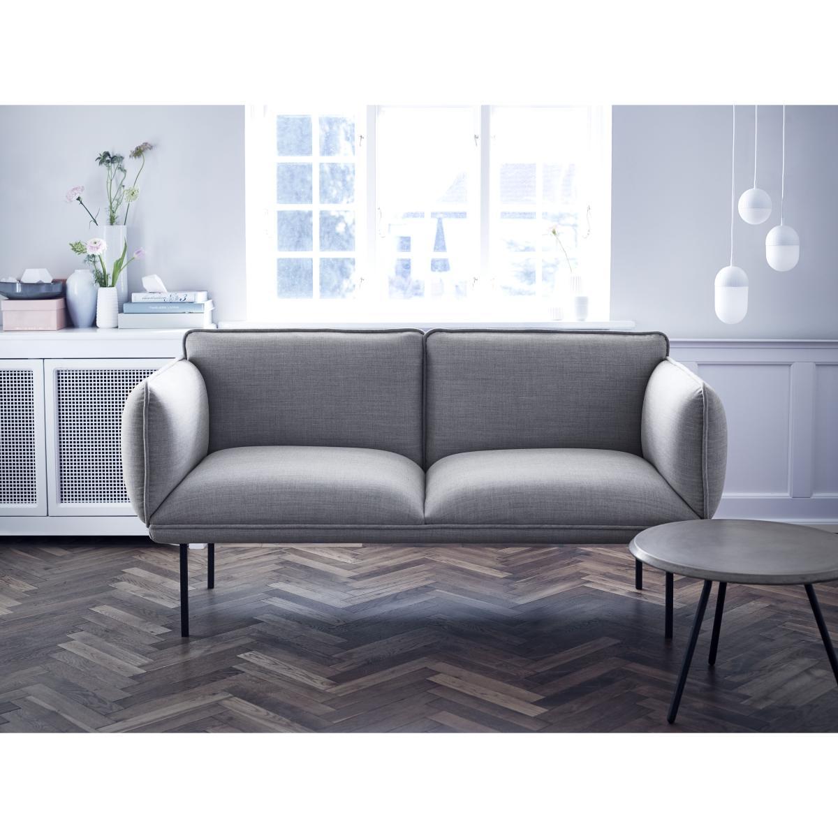 Nakki Straight sofa - 2 seaters - W 180 cm by Woud Grey – image 3