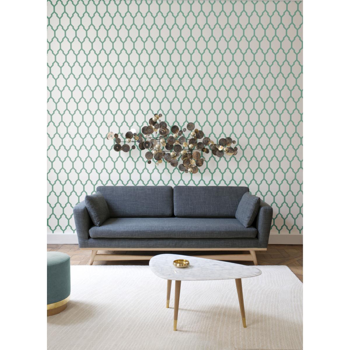 Straight sofa - / L 210 cm - Fabric by RED Edition Grey/Natural wood – image 2