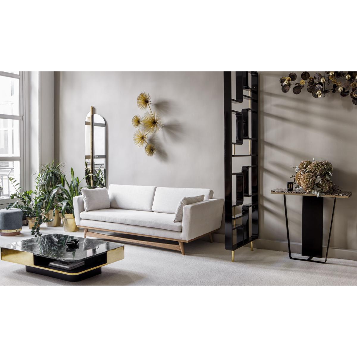 Straight sofa - / L 210 cm - Fabric by RED Edition Grey/Natural wood – image 6