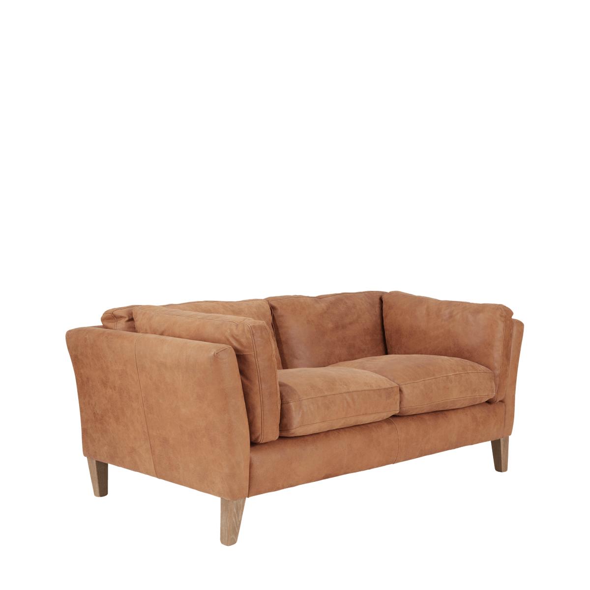 OKA, Marwick 2-Seater Sofa - Aged Tobacco, Sofas, Leather, Plain – image 4