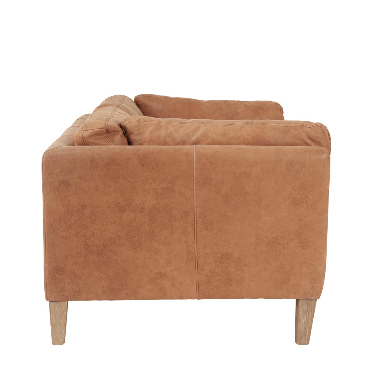 OKA, Marwick 2-Seater Sofa - Aged Tobacco, Sofas, Leather, Plain – image 5