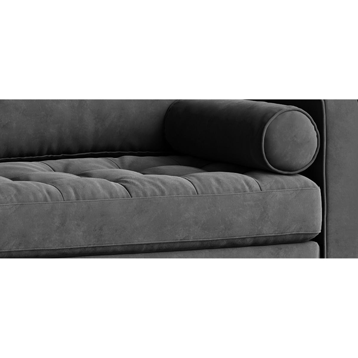 Elliott Cement Grey Velvet Two Seater Sofa – image 7