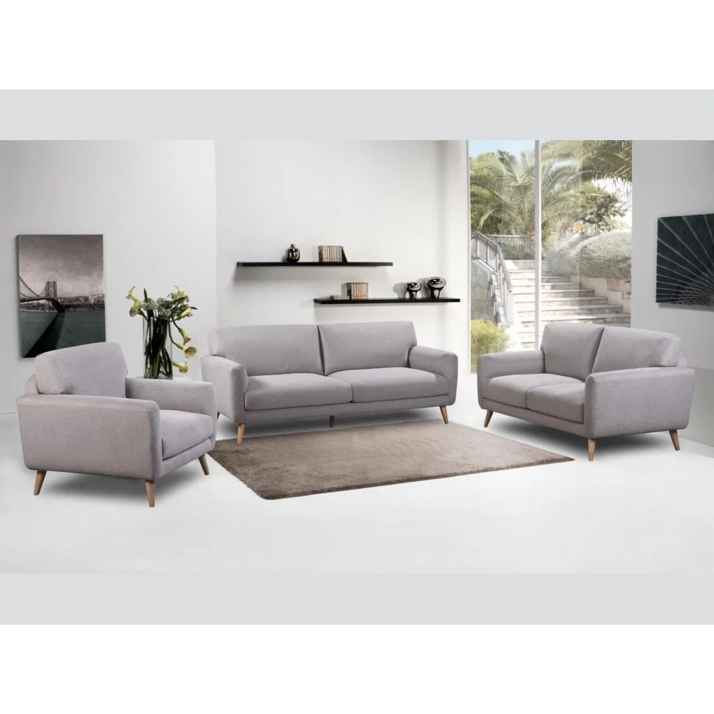Enya Grey Fabric 2 Seater Sofa – image 2