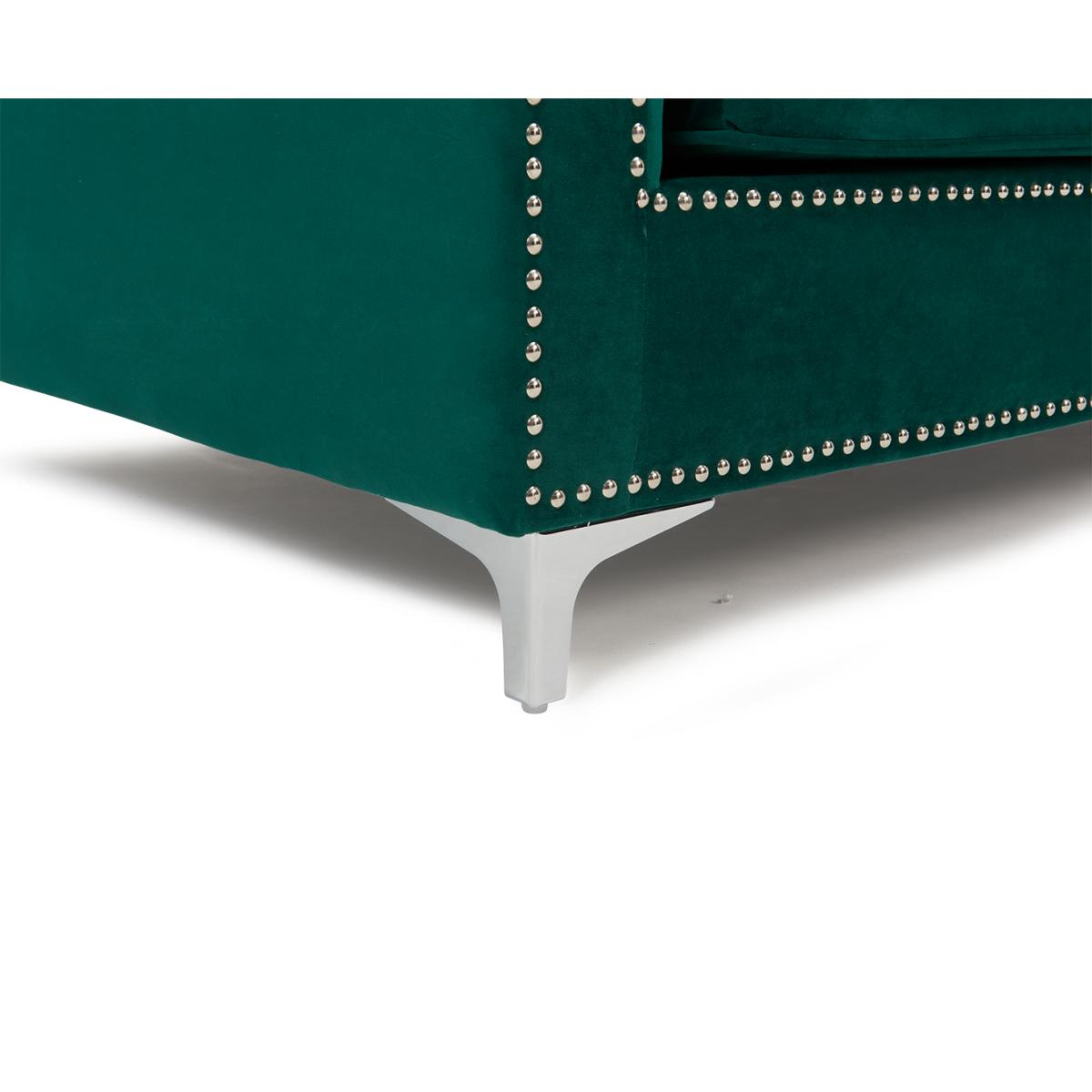 New York Green Velvet 2 Seater Sofa – image 11