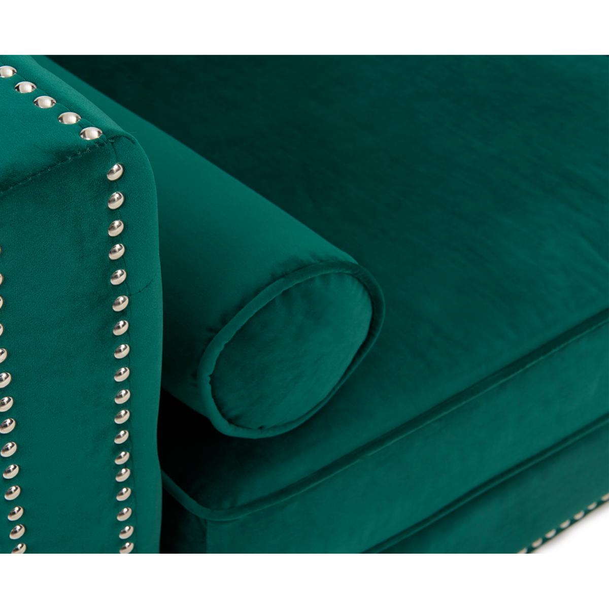 New York Green Velvet 2 Seater Sofa – image 6