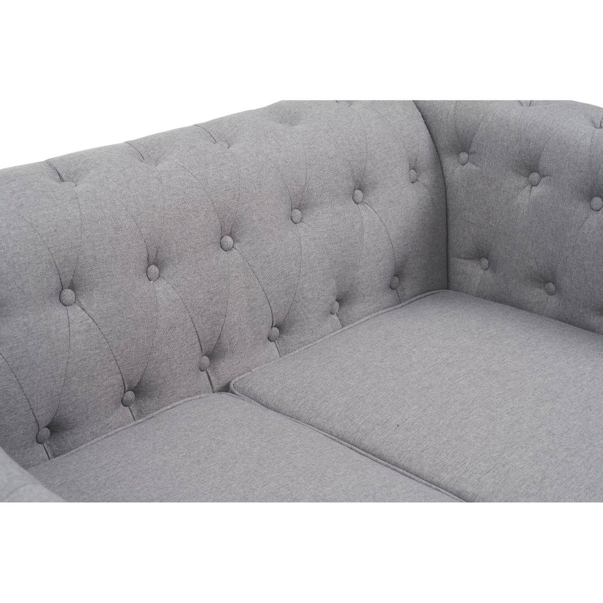 Calama Grey Linen 2 Seater Sofa – image 9