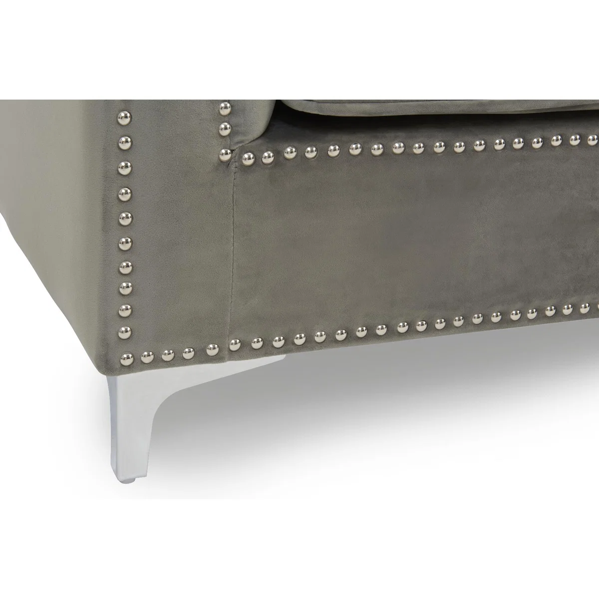 Amelie Grey Velvet 2 Seater Sofa – image 11