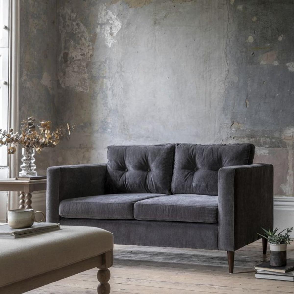 Gallery Interiors Greville 2 Seater Sofa in Charcoal – image 3