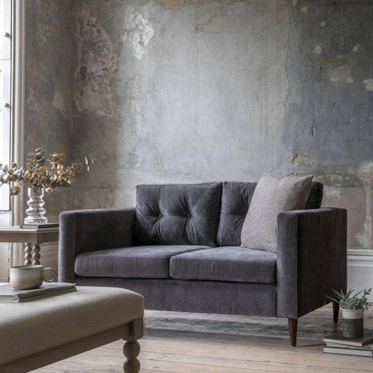 Gallery Interiors Greville 2 Seater Sofa in Charcoal – image 4