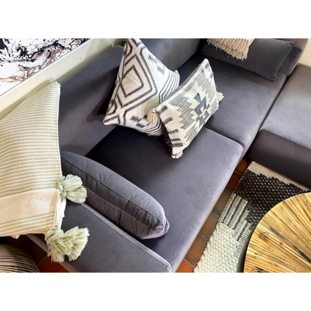 Olivia's Cara Modular Sofa Placido Nickel / Footstool – image 5