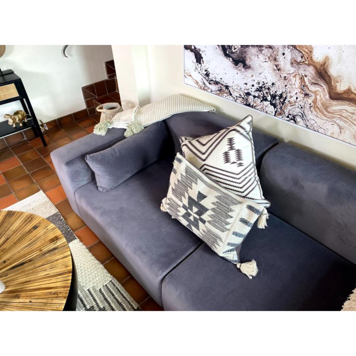 Olivia's Cara Modular Sofa Placido Nickel / Footstool – image 6
