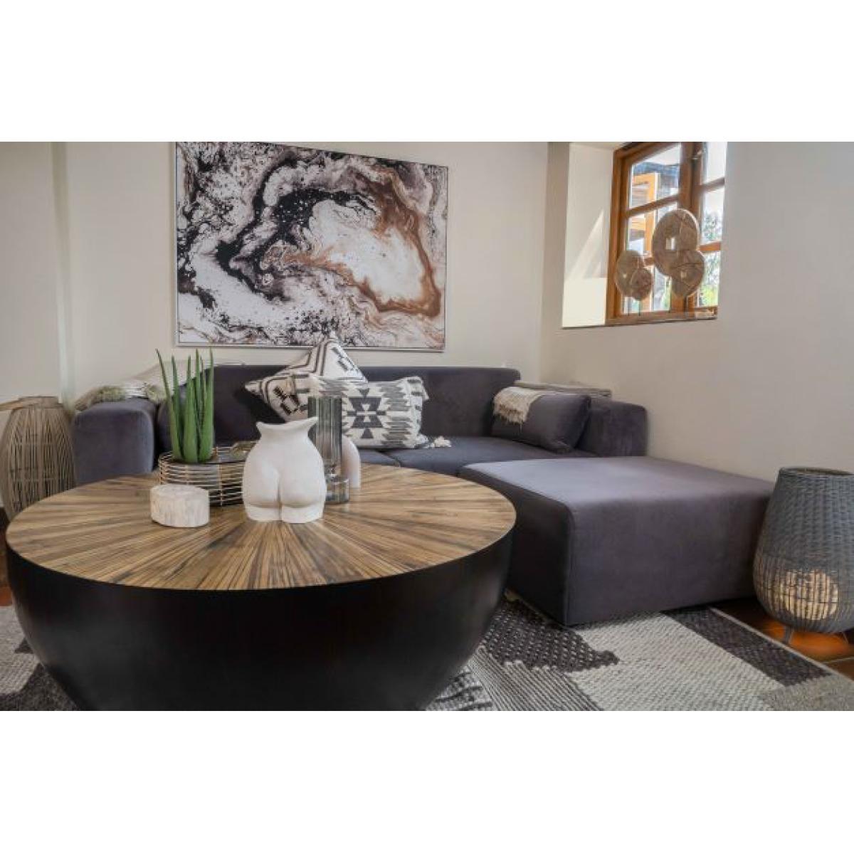 Olivia's Cara Modular Sofa Placido Nickel / Footstool – image 8