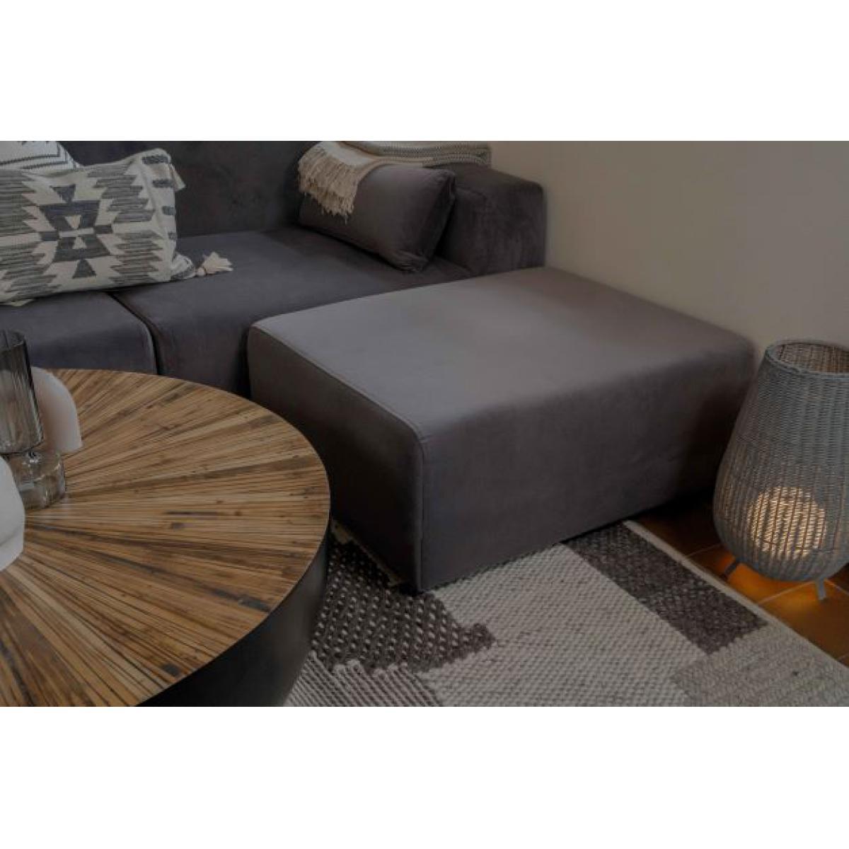 Olivia's Cara Modular Sofa Placido Nickel / Footstool – image 9