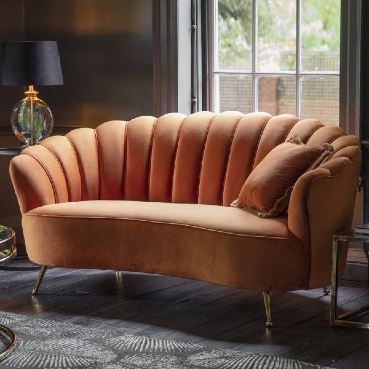 Gallery Direct Rivello Sofa Rusty Orange – image 2