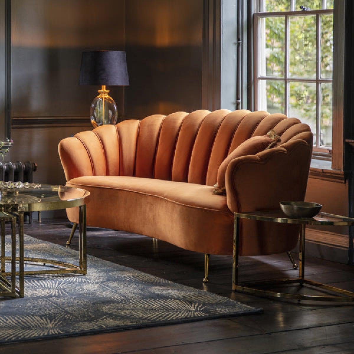 Gallery Direct Rivello Sofa Rusty Orange – image 4