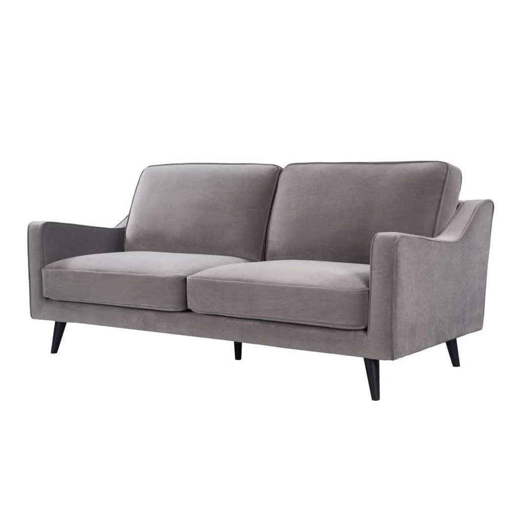 Twenty Ten Daffy Stone Grey Velvet 2.5 Seat Sofa – image 2