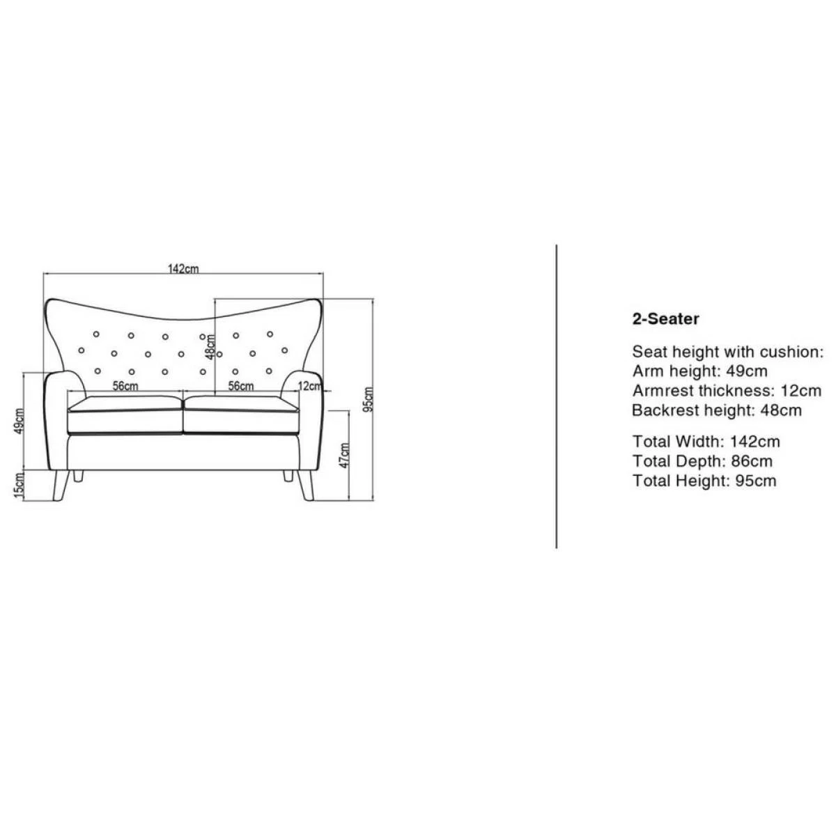 Wilfred - 2 Seater Sofa - Chocolate Brown – image 3