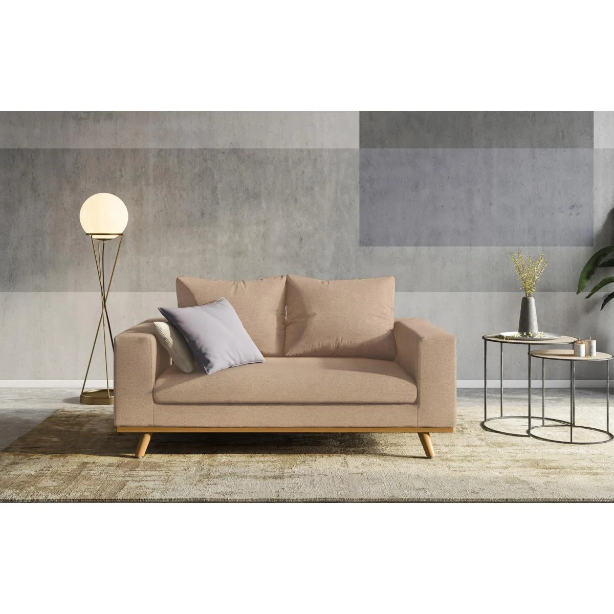 Olivia – 2 Seater Sofa - Beige – image 1