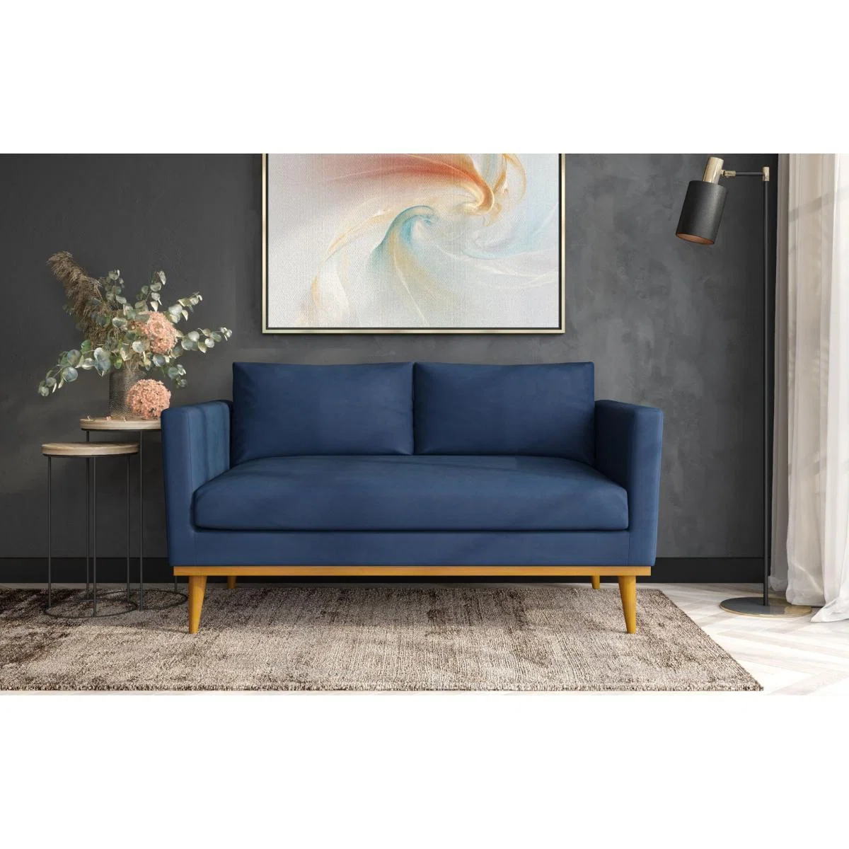 Jefferson - 2 Seater - Navy Velvet – image 1