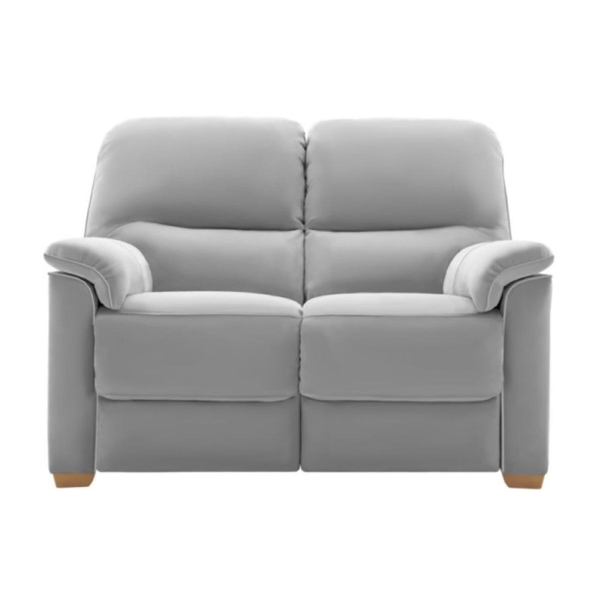 G Plan Chadwick Leather 2 Seater With Show Wood – image 2