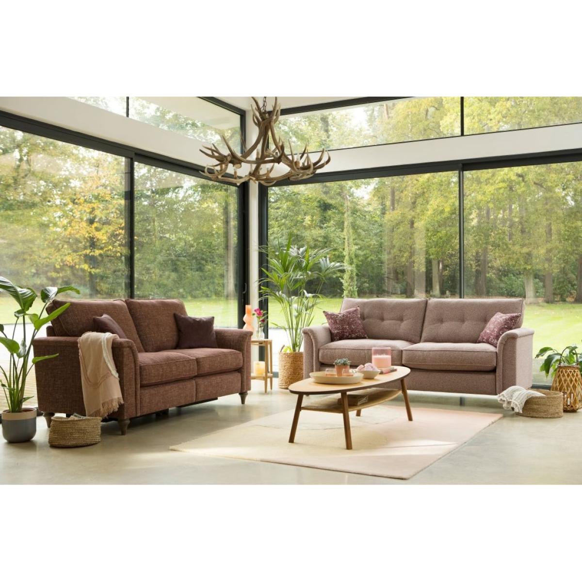 Parker Knoll Rowan Button Back Large 2 Seater Sofa With Power Footrest - Fabric Grade A, Cotton – image 4