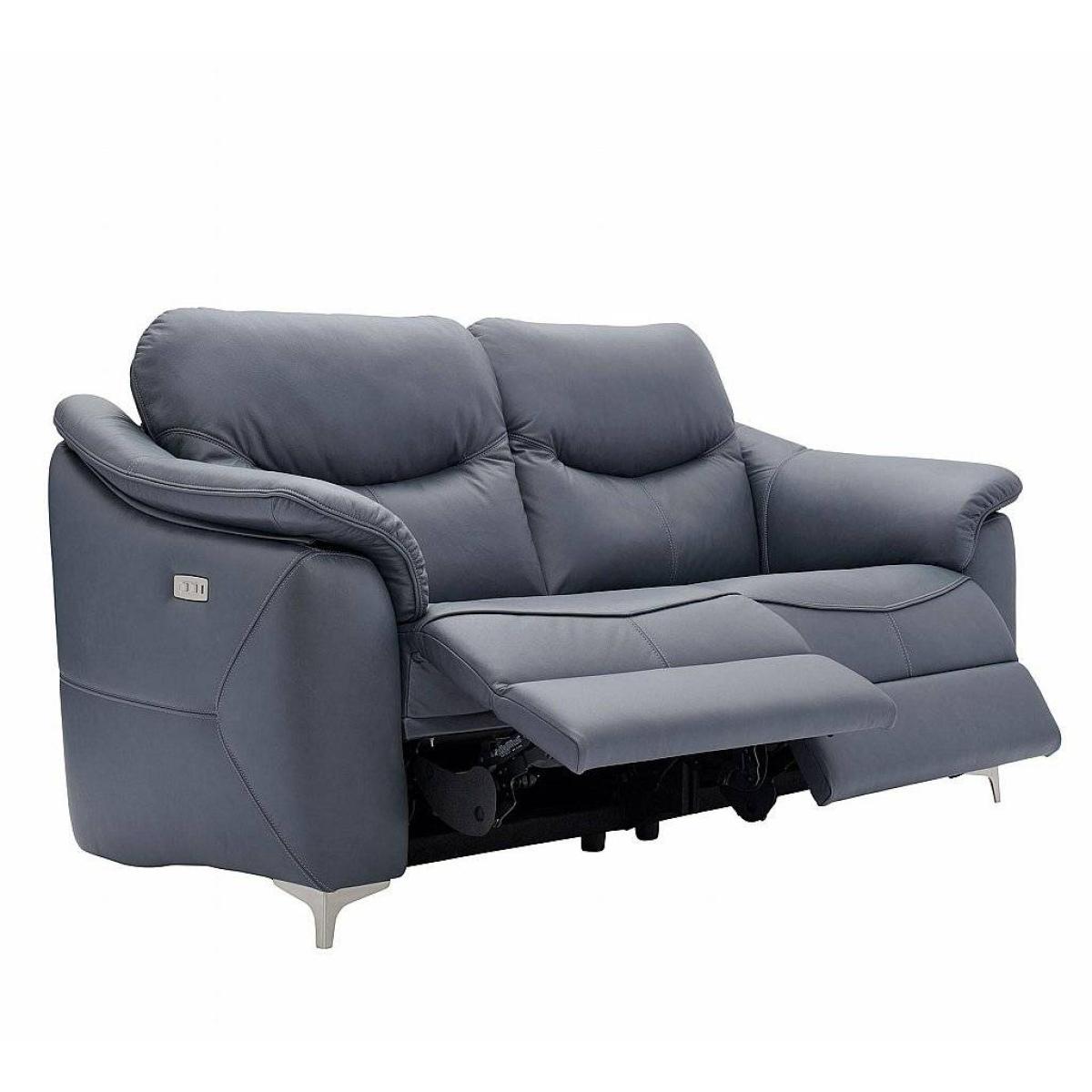 G Plan Jackson Leather 2 Seat Manual Double Recliner – image 2