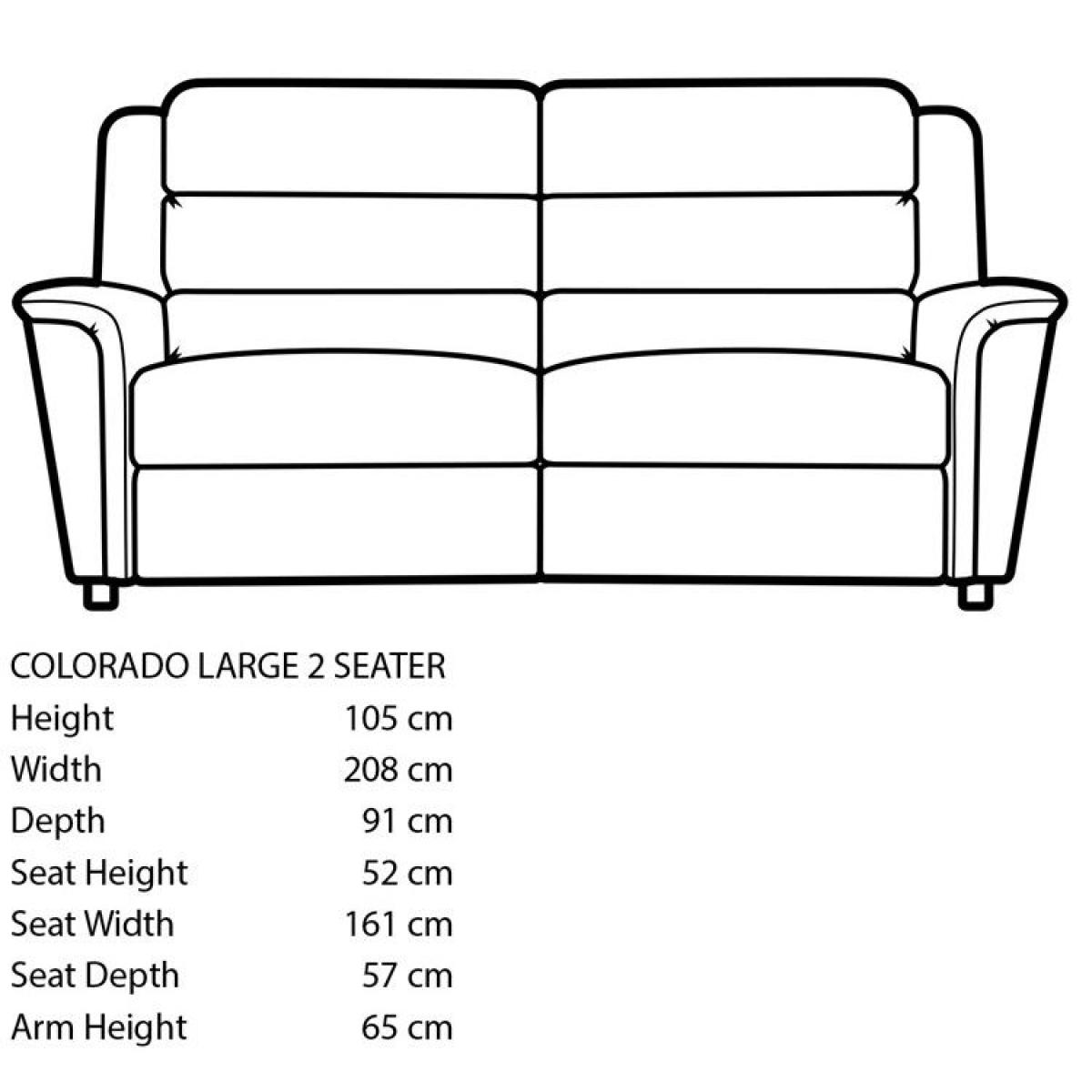 Parker Knoll Colorado Large 2 Seater Fabric Sofa Static – image 2