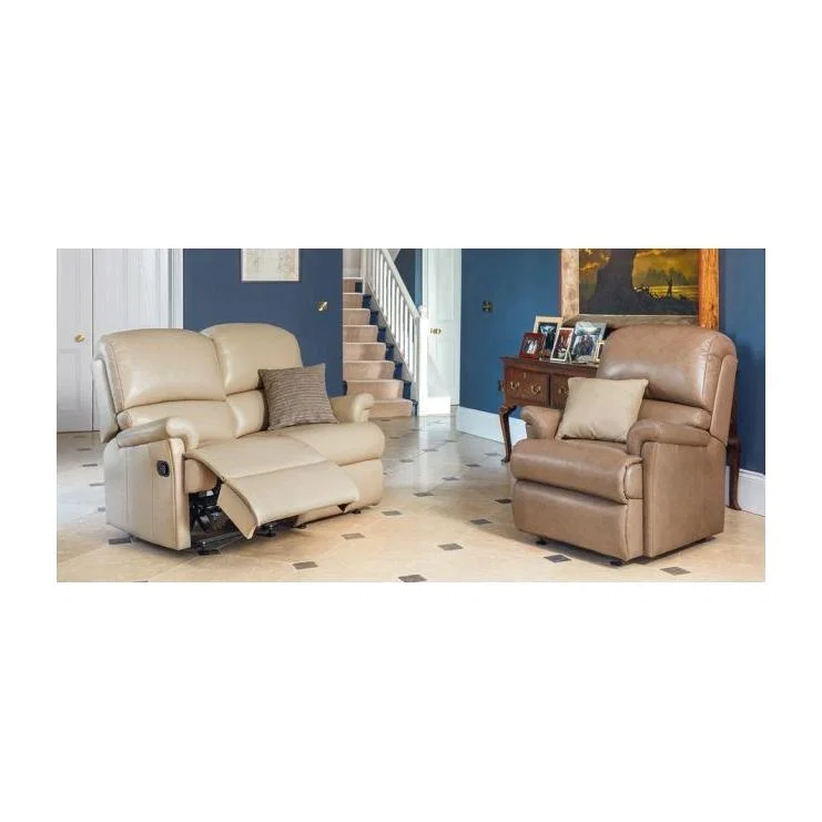 Sherborne Nevada Small 2 Seater Leather Power Recliner Sofa – image 1