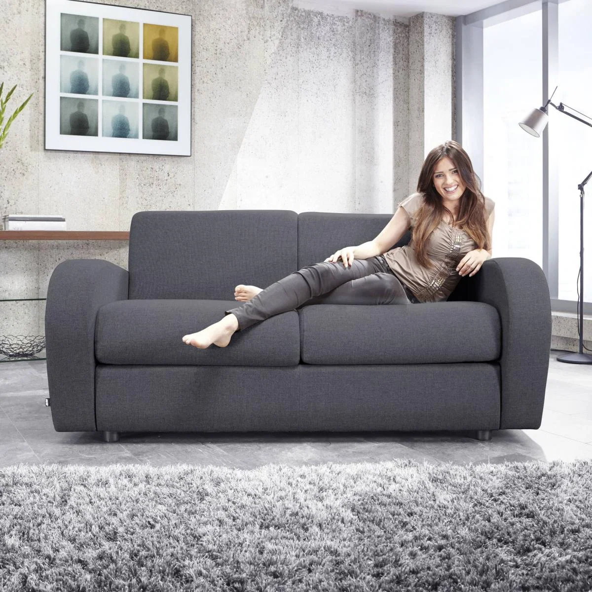 Jay-Be Retro 2 Seater Sofa Bed - Raven – image 9