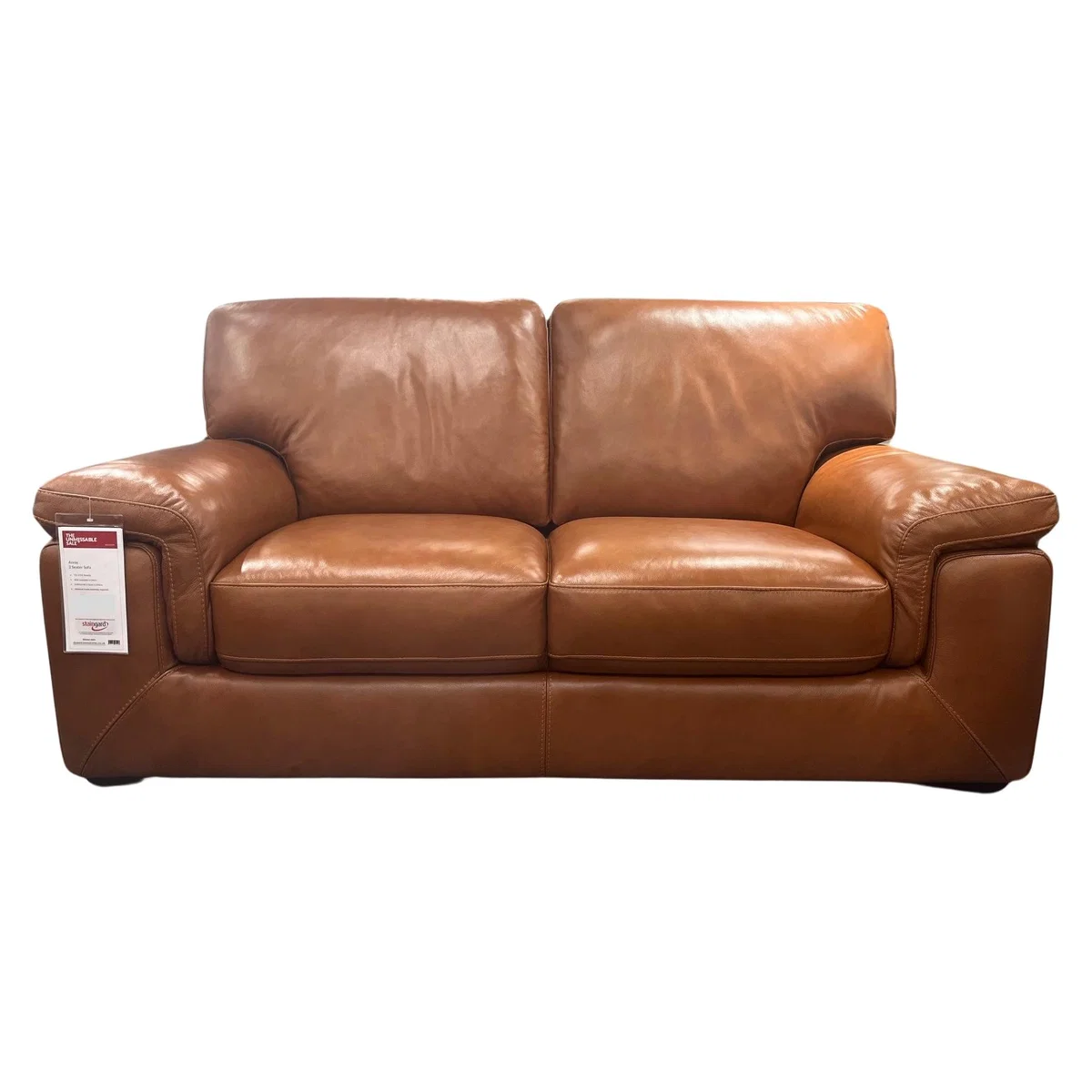 Downtown Annie 2 Seater Sofa in Brandy Coloured Leather – image 2