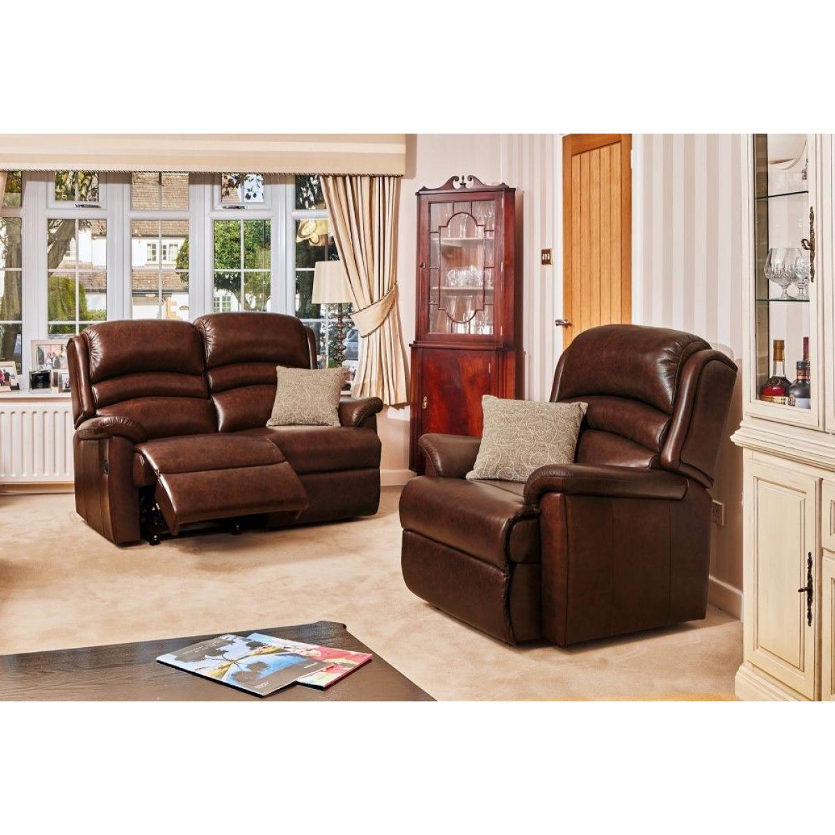 Sherborne Olivia 2 Seater Leather Rechargeable Power Recliner Sofa – image 2
